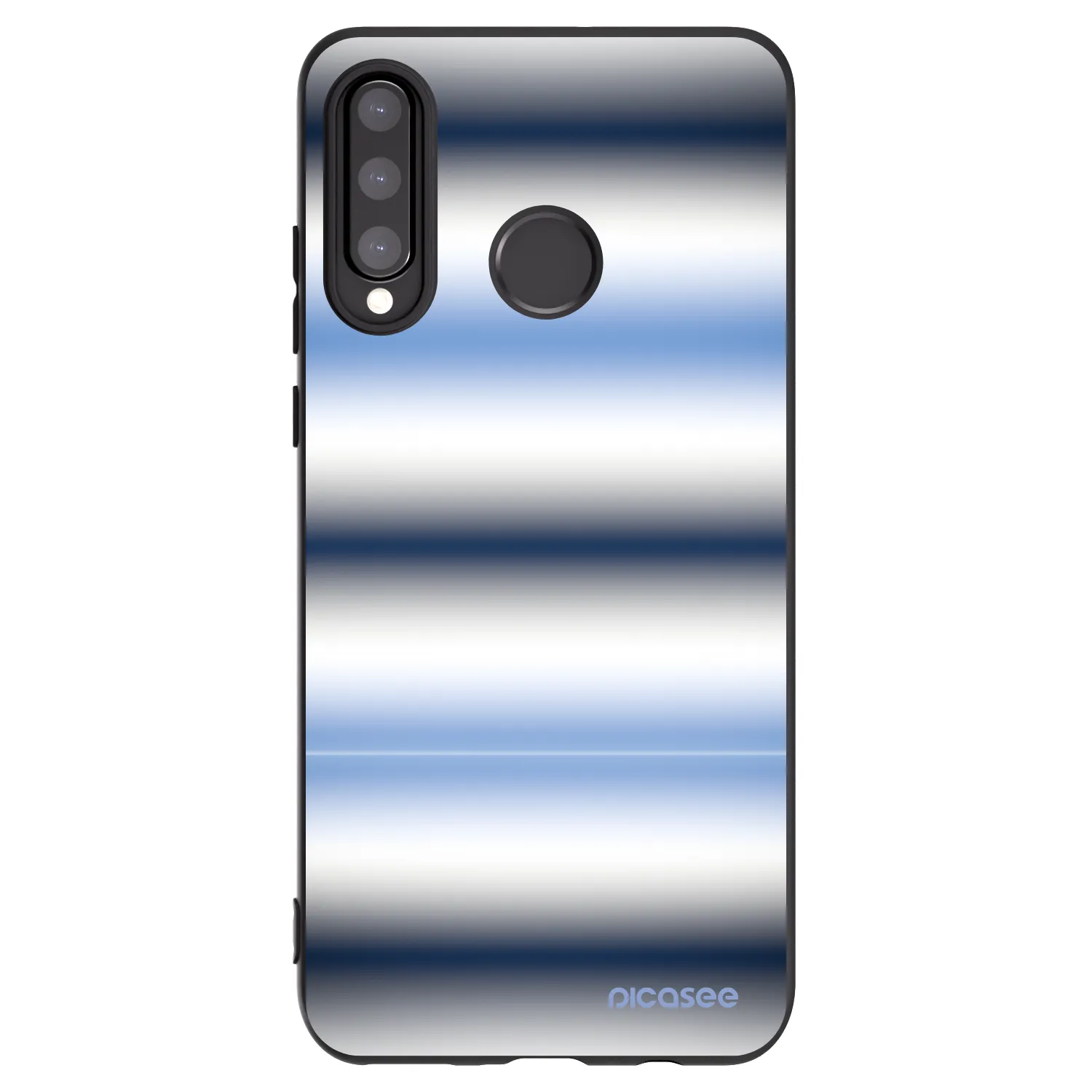 Picasee silikonowe czarne etui na Huawei P30 Lite - Static Lines