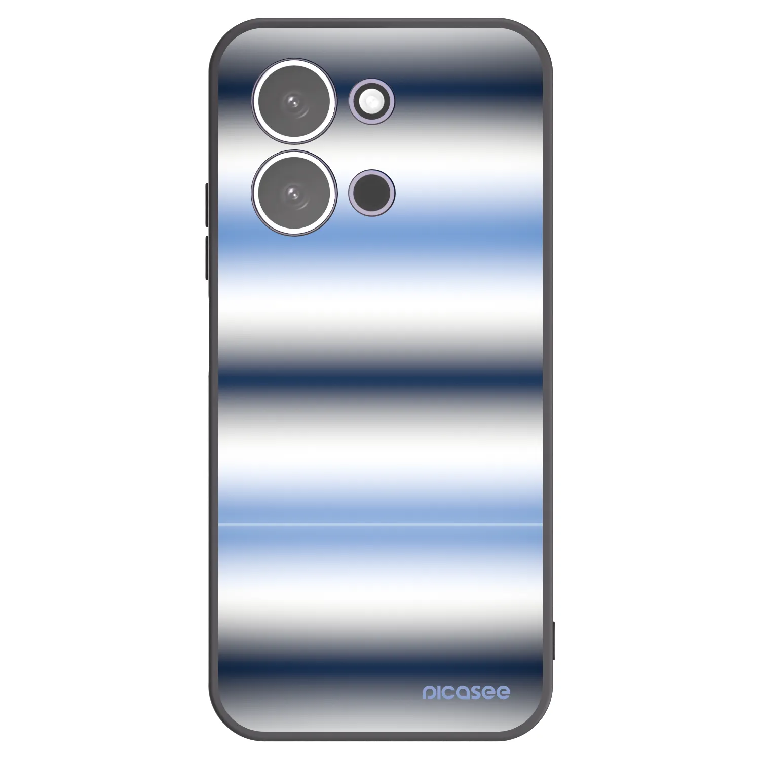 Picasee silikonowe czarne etui na Xiaomi Redmi 15C 5G - Static Lines