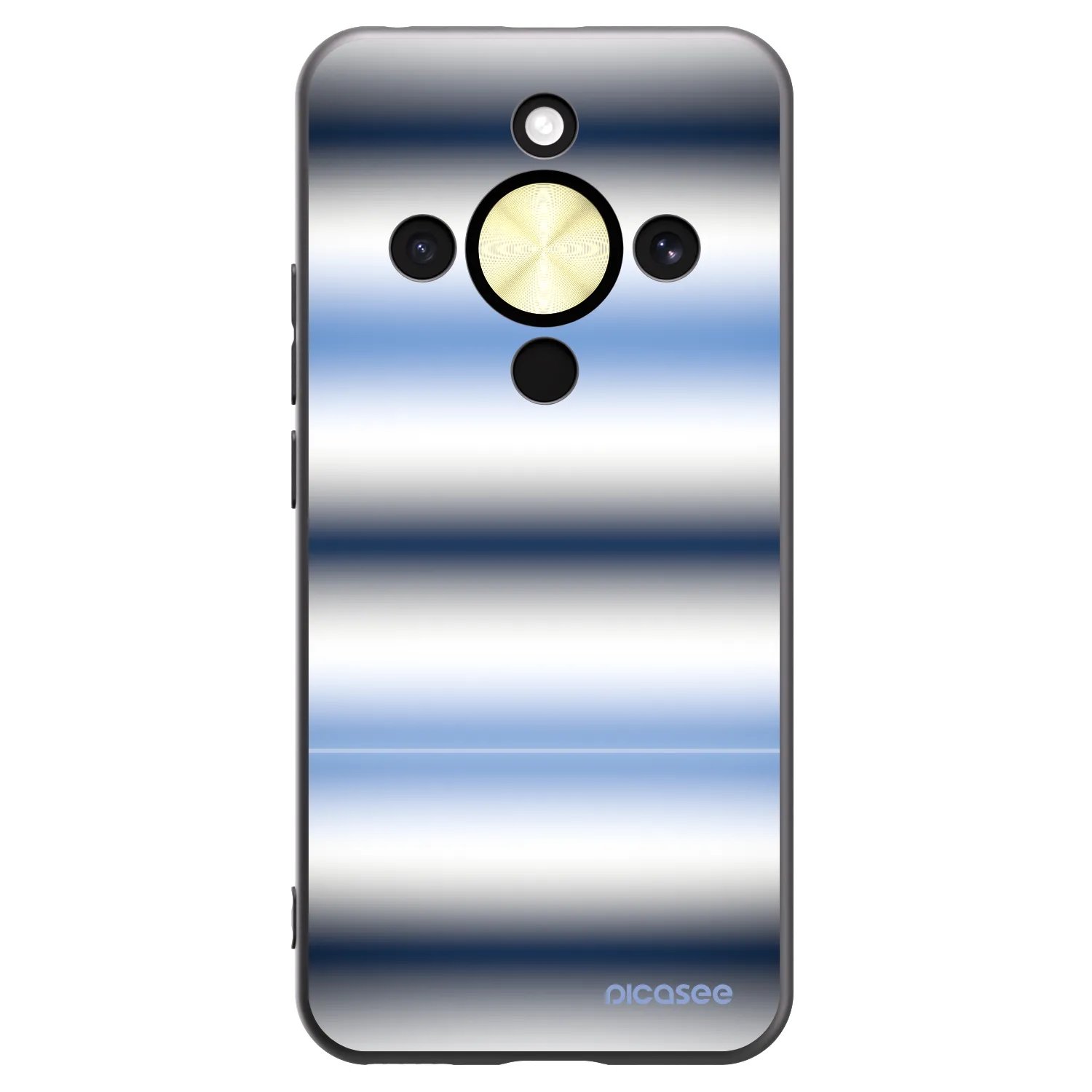 Picasee silikonowe czarne etui na Honor Magic8 Lite 5G - Static Lines