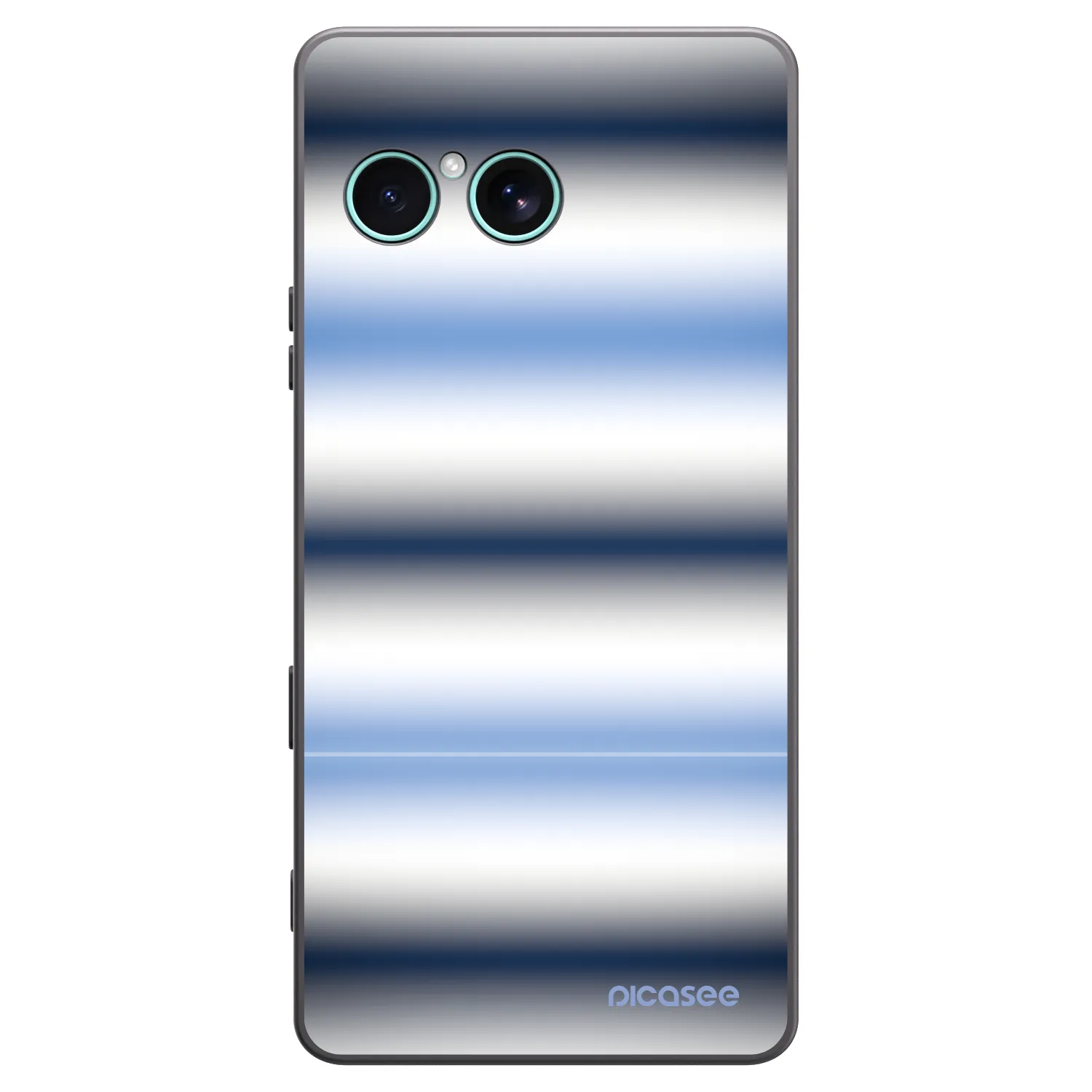 Picasee silikonowe czarne etui na Sony Xperia 10 VII - Static Lines