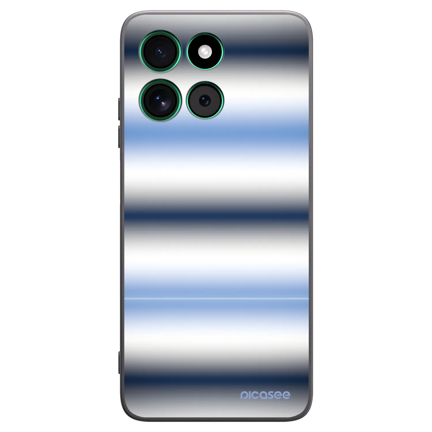 Picasee silikonowe czarne etui na Motorola Moto G57 Power - Static Lines