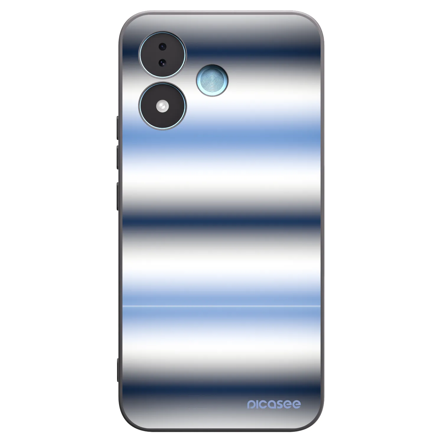 Picasee silikonowe czarne etui na Xiaomi Redmi Note 17 5G - Static Lines