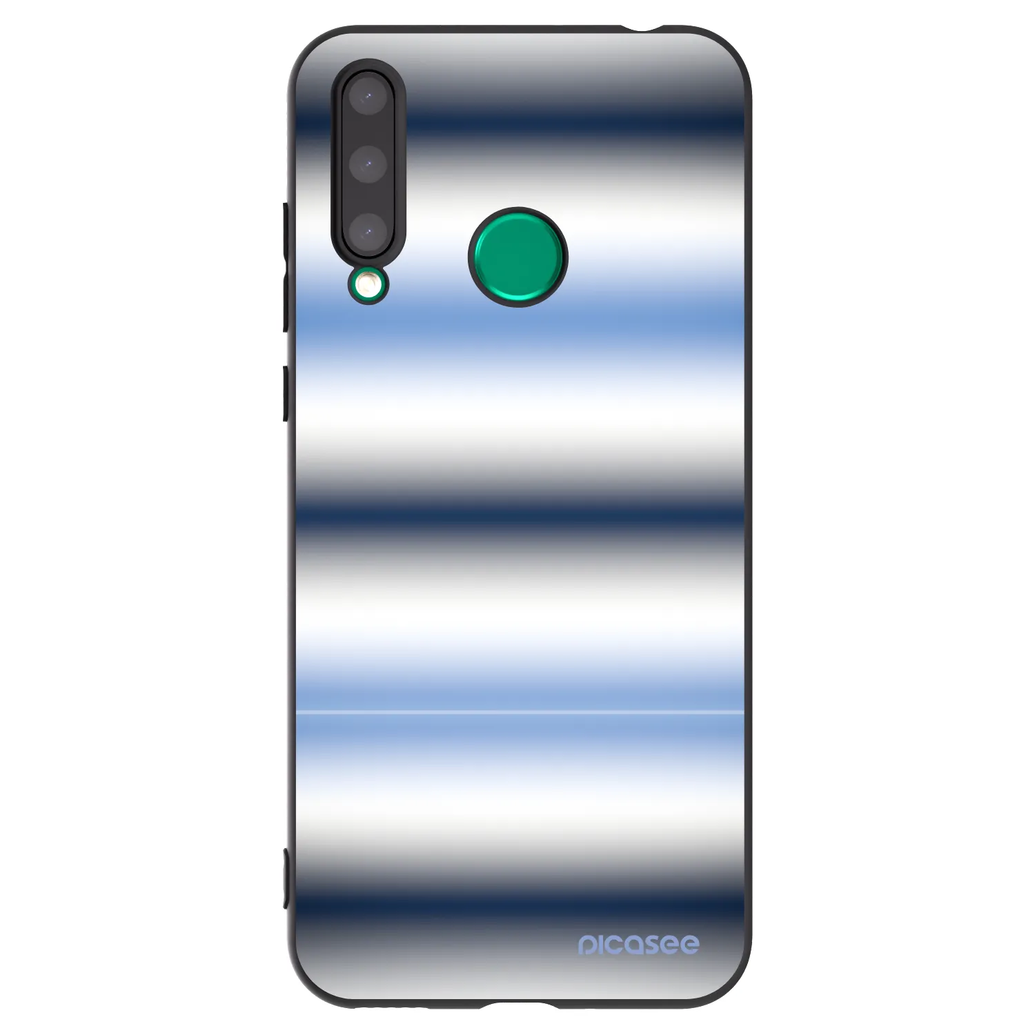 Picasee silikonowe czarne etui na Honor 20 Lite - Static Lines