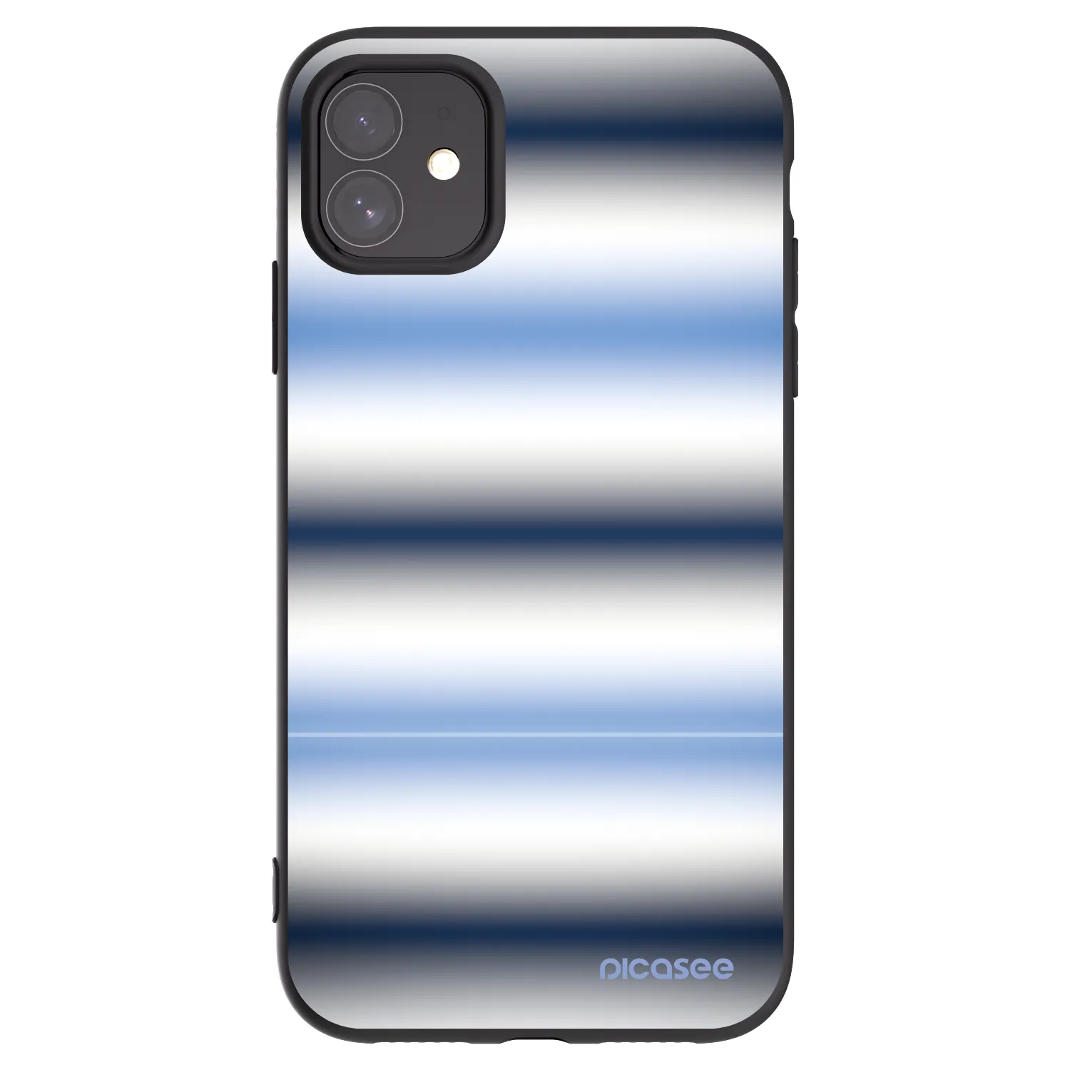 Picasee silikonowe czarne etui na Apple iPhone 11 - Static Lines