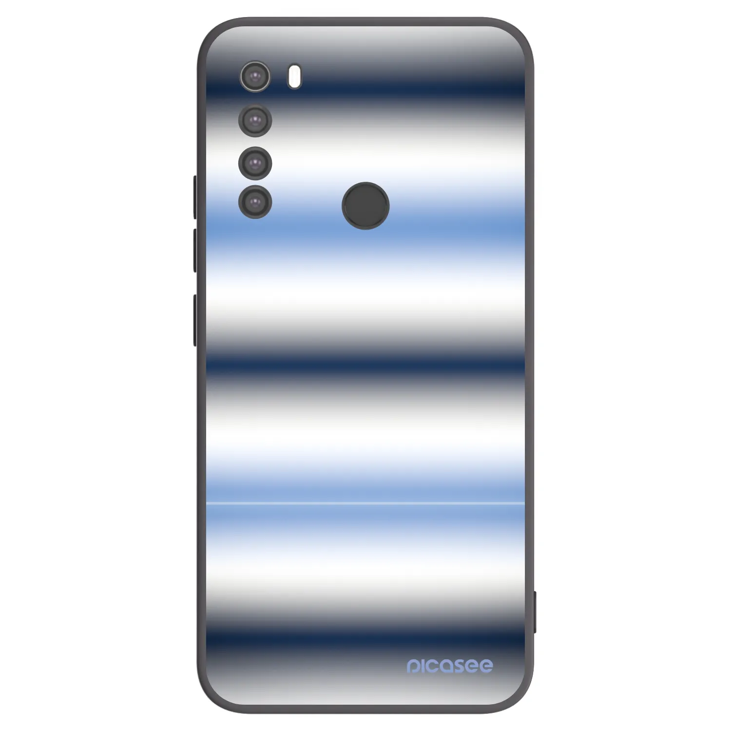 Picasee silikonowe czarne etui na Xiaomi Redmi Note 8 - Static Lines