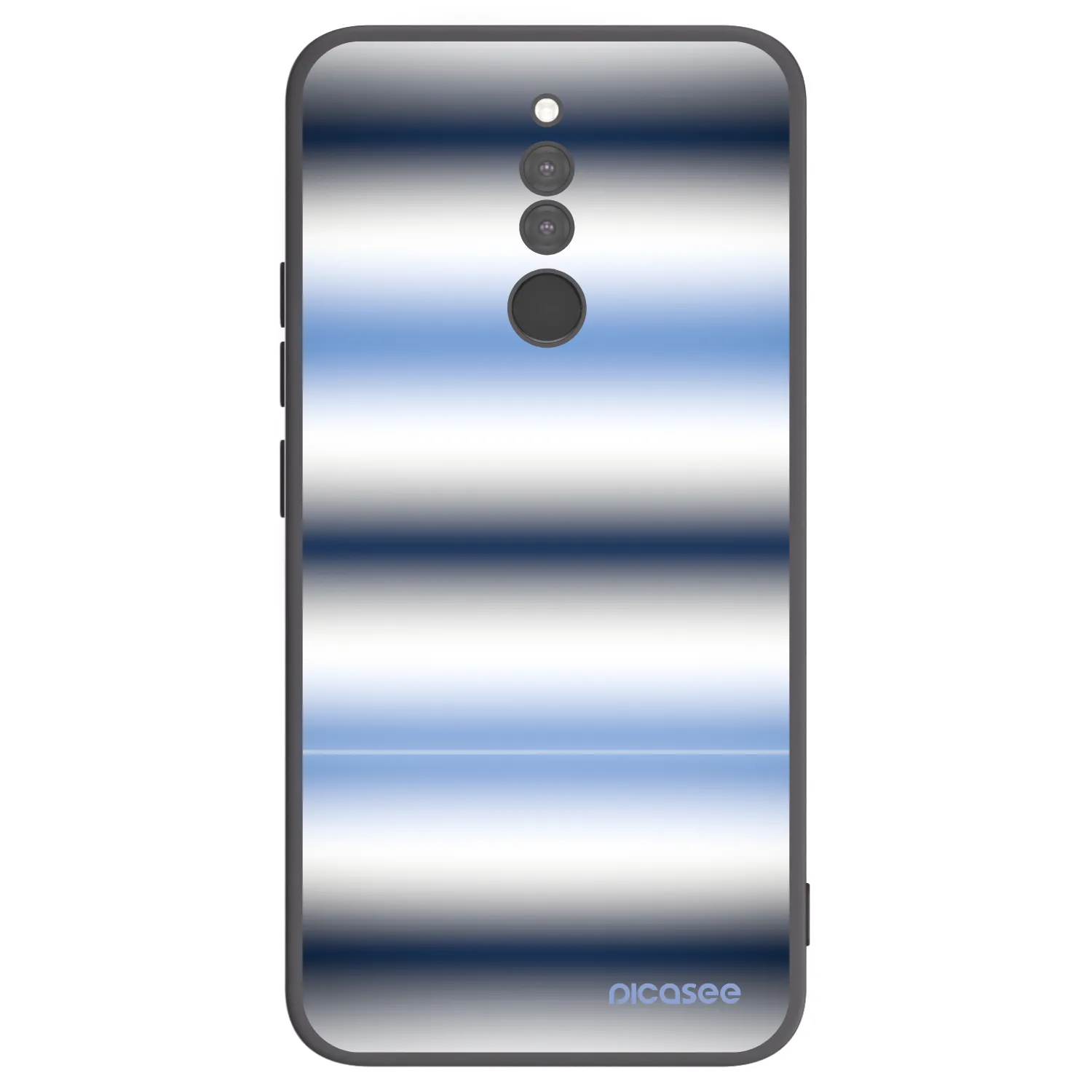 Picasee silikonowe czarne etui na Xiaomi Redmi 8 - Static Lines