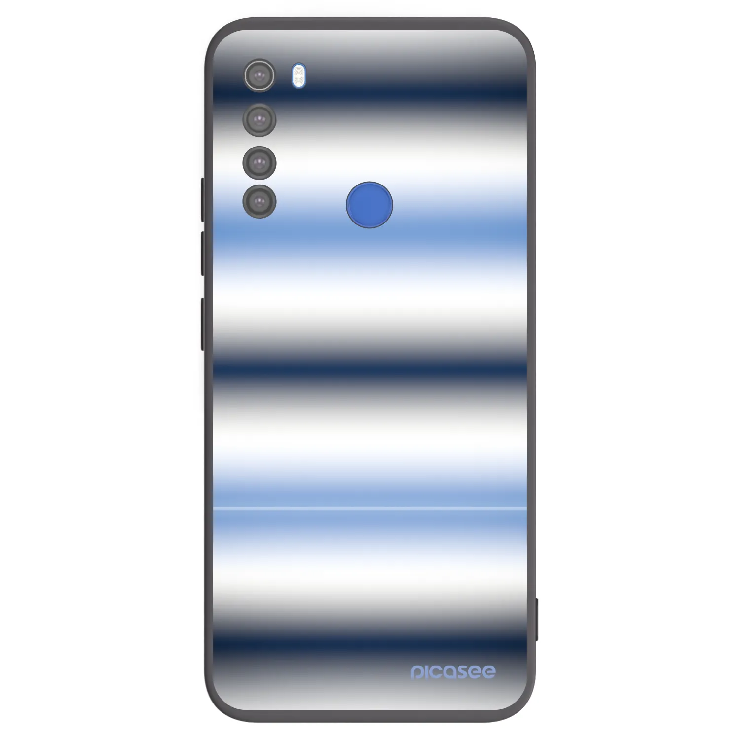 Picasee silikonowe czarne etui na Xiaomi Redmi Note 8T - Static Lines