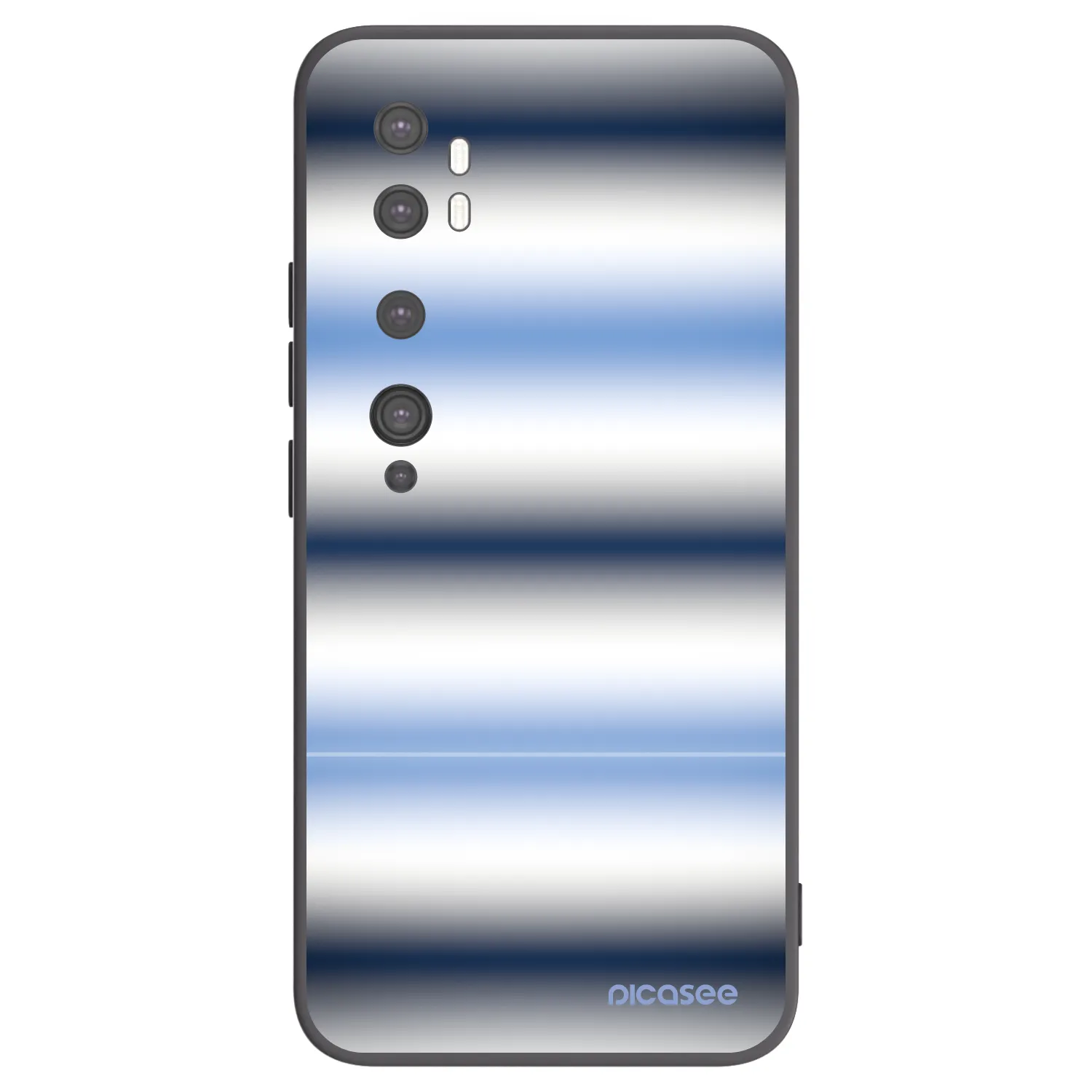 Picasee silikonowe czarne etui na Xiaomi Mi Note 10 (Pro) - Static Lines