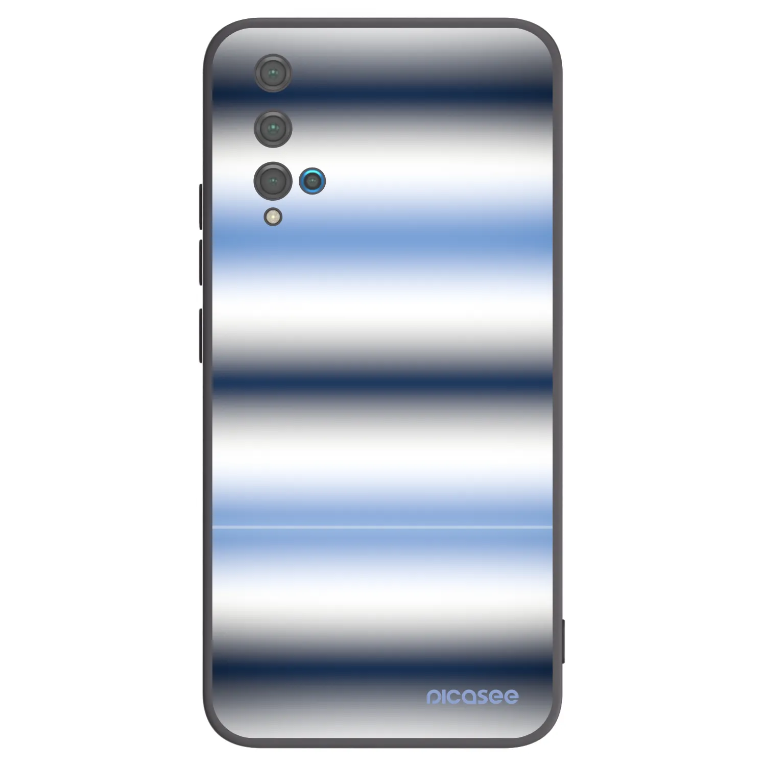 Picasee silikonowe czarne etui na Huawei Nova 5T - Static Lines
