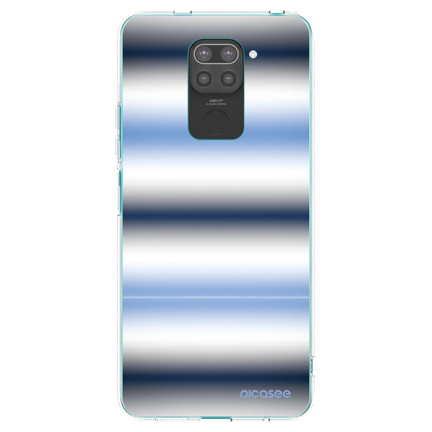 Picasee silikonowe czarne etui na Xiaomi Redmi Note 9 - Static Lines