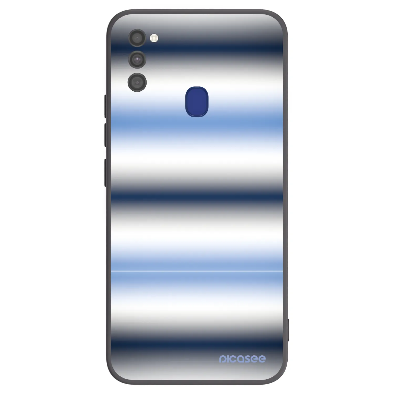Picasee silikonowe czarne etui na Samsung Galaxy M21 M215F - Static Lines