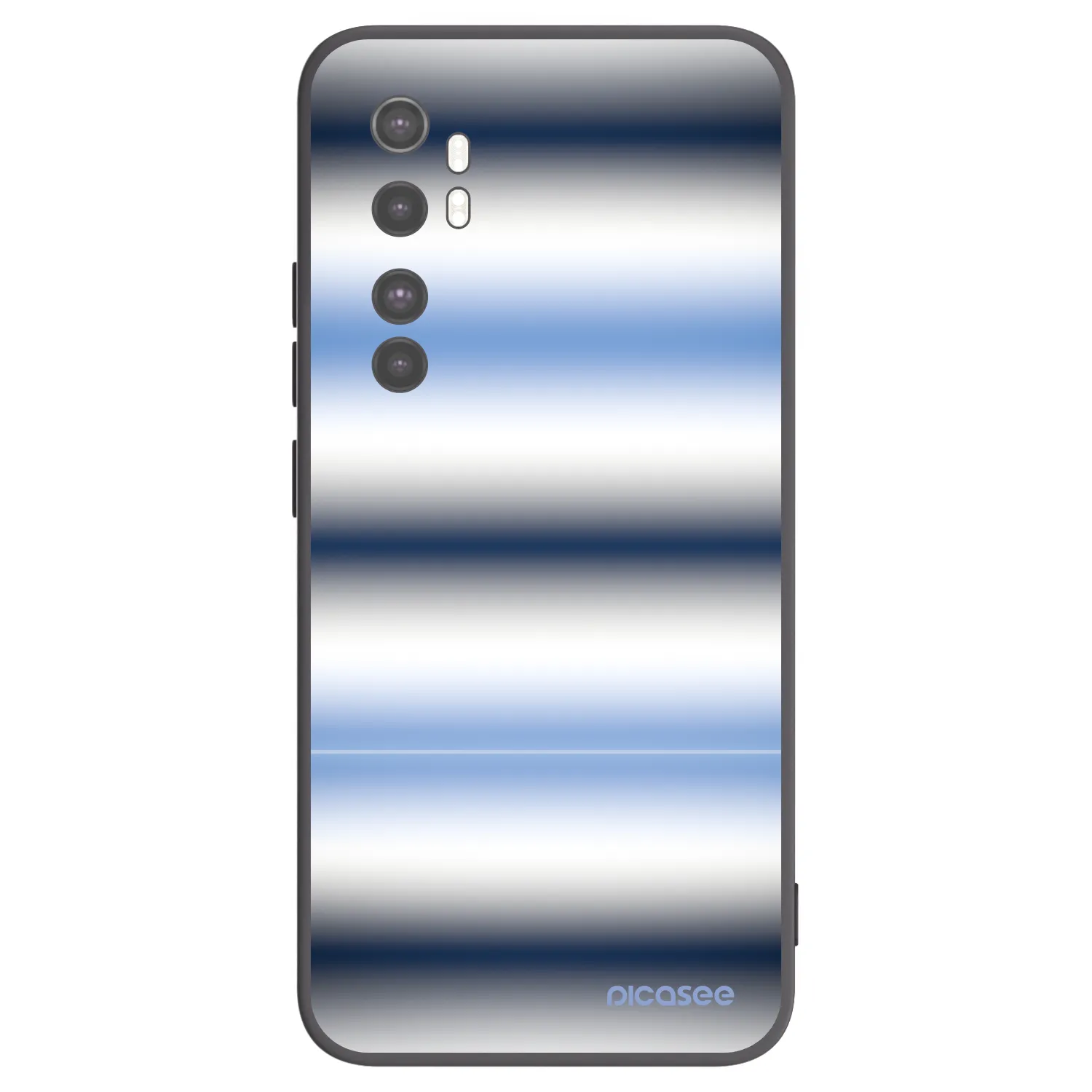 Picasee silikonowe czarne etui na Xiaomi Mi Note 10 Lite - Static Lines