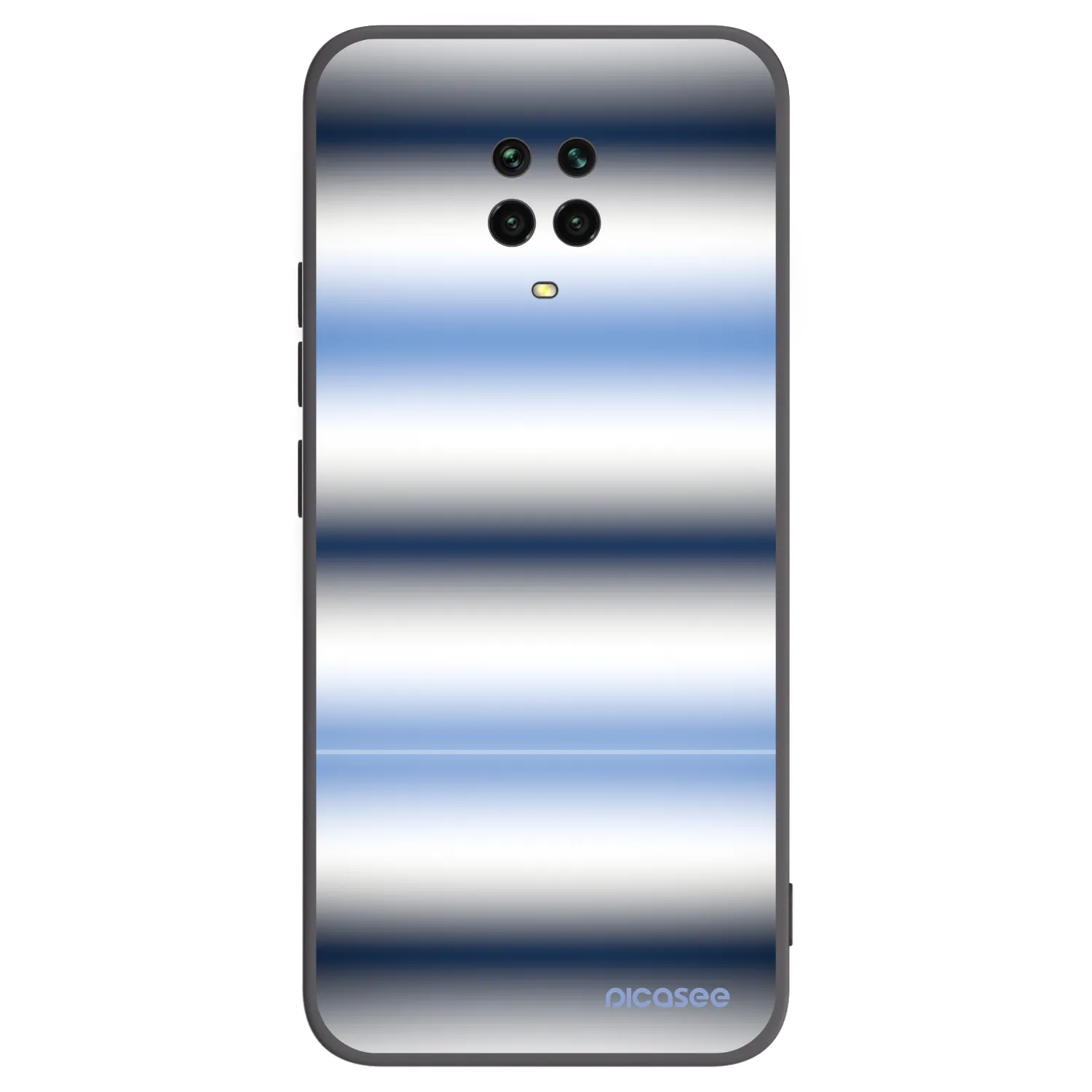 Picasee silikonowe czarne etui na Xiaomi Redmi Note 9S - Static Lines