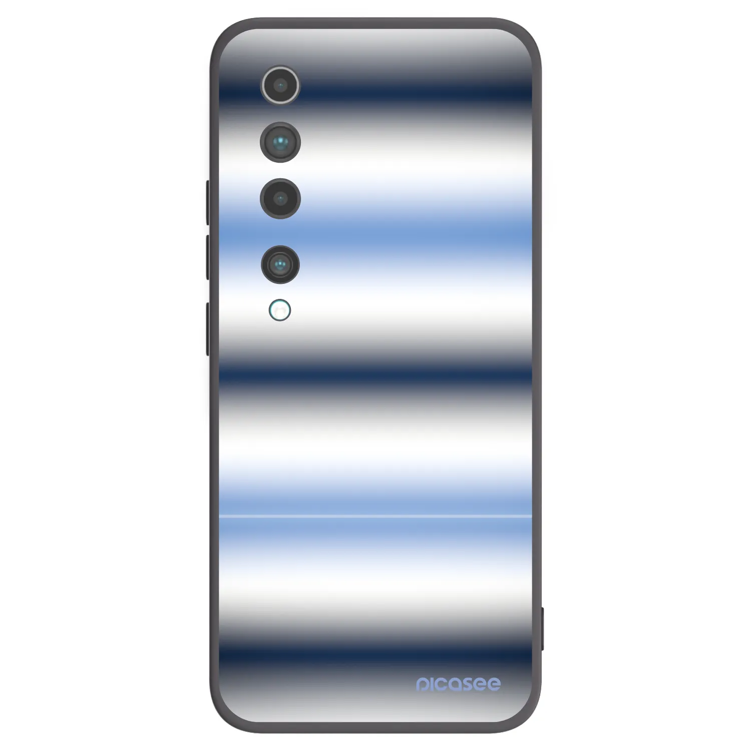 Picasee silikonowe czarne etui na Xiaomi Mi 10 - Static Lines
