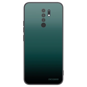 Picasee silikonowe czarne etui na Xiaomi Redmi 9 - Verdant Fade