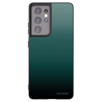 Picasee silikonowe czarne etui na Samsung Galaxy S21 Ultra 5G G998B - Verdant Fade