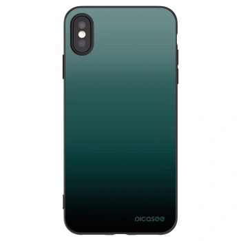 Picasee silikonowe czarne etui na Apple iPhone XS Max - Verdant Fade