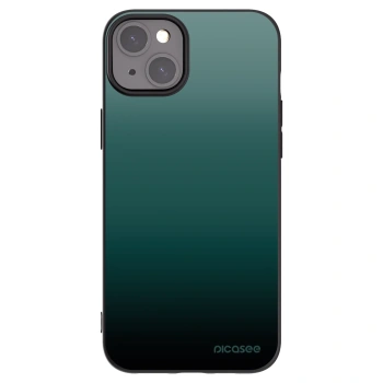 Picasee silikonowe czarne etui na Apple iPhone 15 Plus - Verdant Fade