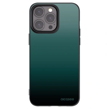 Picasee silikonowe czarne etui na Apple iPhone 15 Pro Max - Verdant Fade