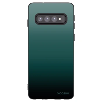 Picasee silikonowe czarne etui na Samsung Galaxy S10 G973 - Verdant Fade