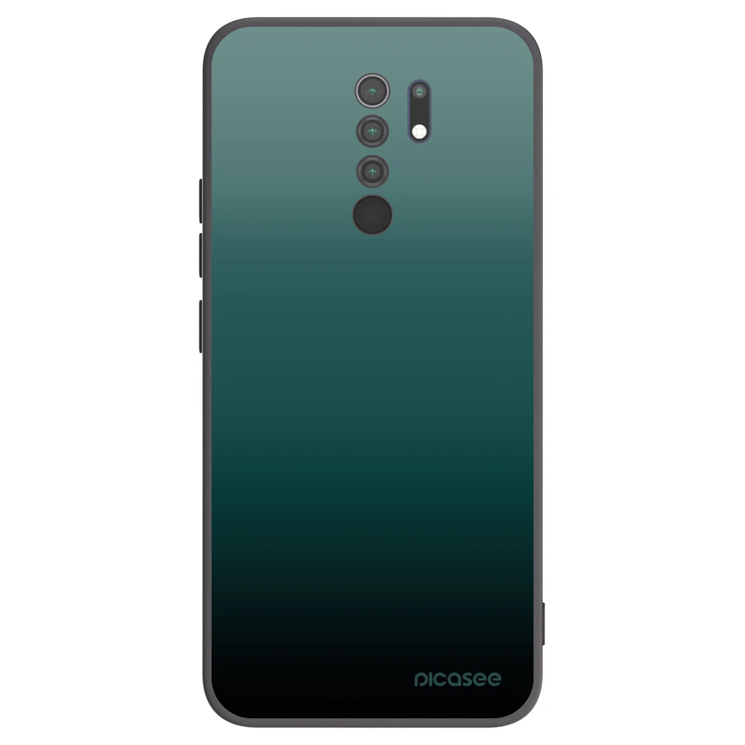 Picasee silikonowe czarne etui na Xiaomi Redmi 9 - Verdant Fade