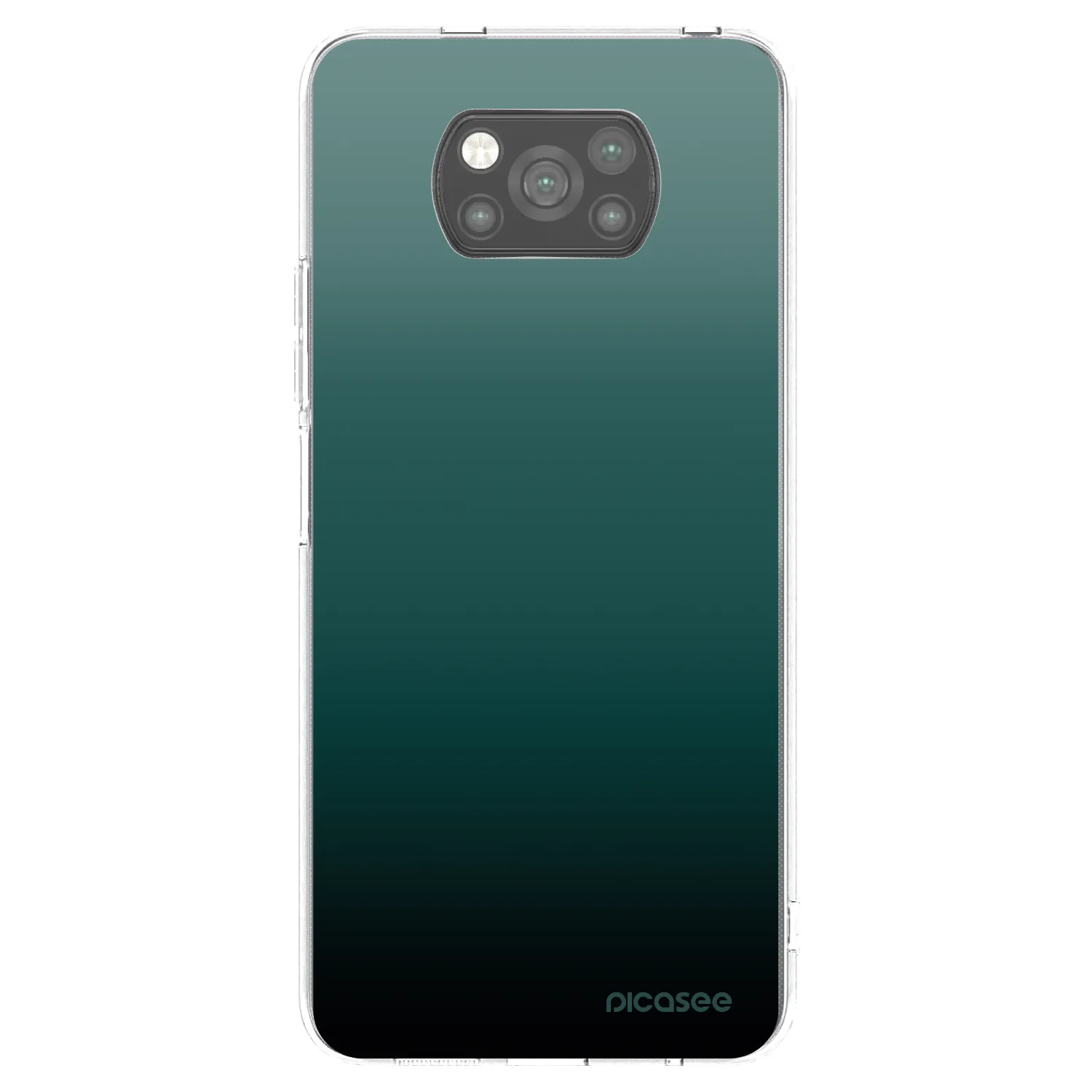 Picasee silikonowe czarne etui na Xiaomi Poco X3 - Verdant Fade