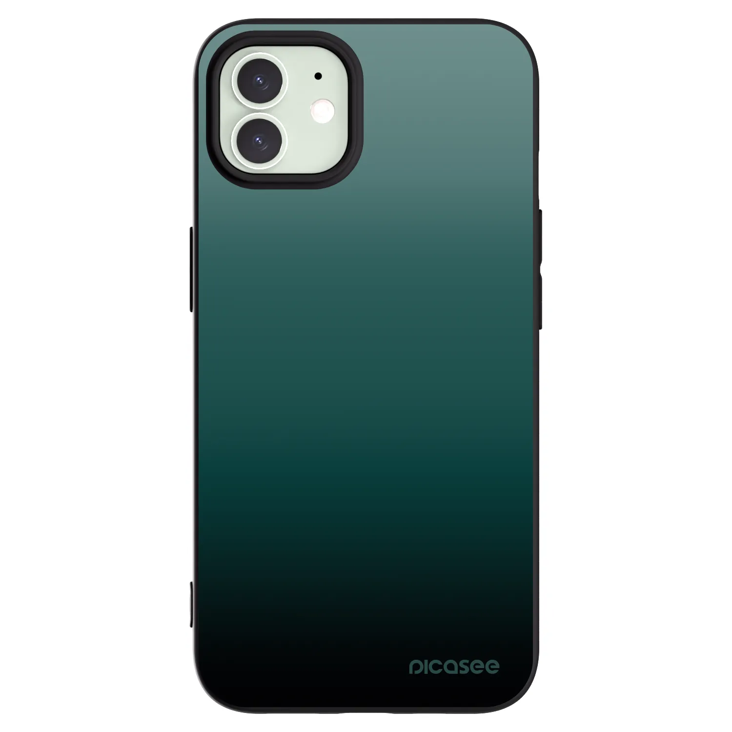 Picasee silikonowe czarne etui na Apple iPhone 12 Pro - Verdant Fade