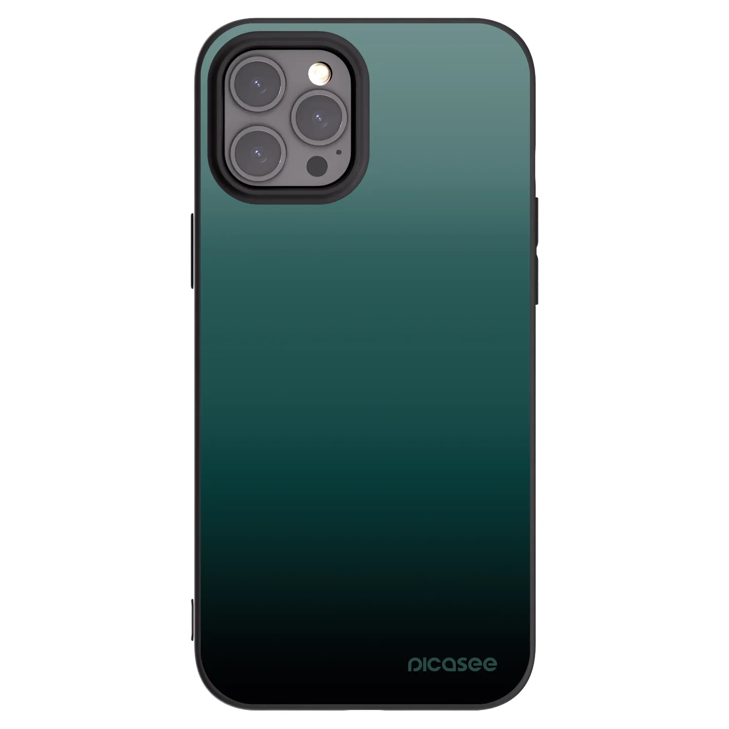 Picasee silikonowe czarne etui na Apple iPhone 12 Pro Max - Verdant Fade