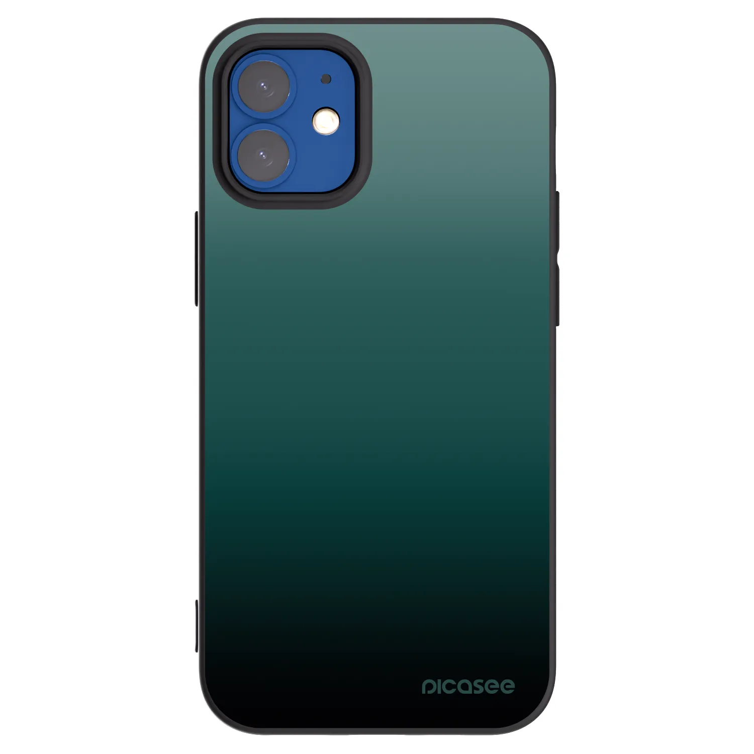 Picasee silikonowe czarne etui na Apple iPhone 12 mini - Verdant Fade