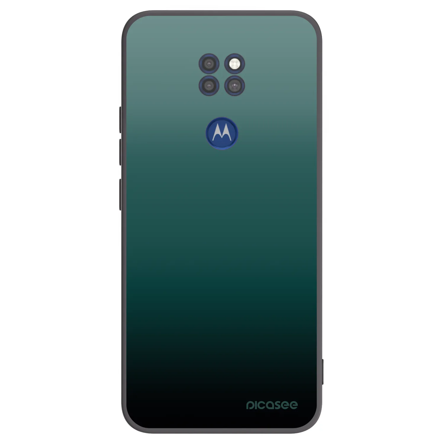 Picasee silikonowe czarne etui na Motorola Moto G9 Play - Verdant Fade