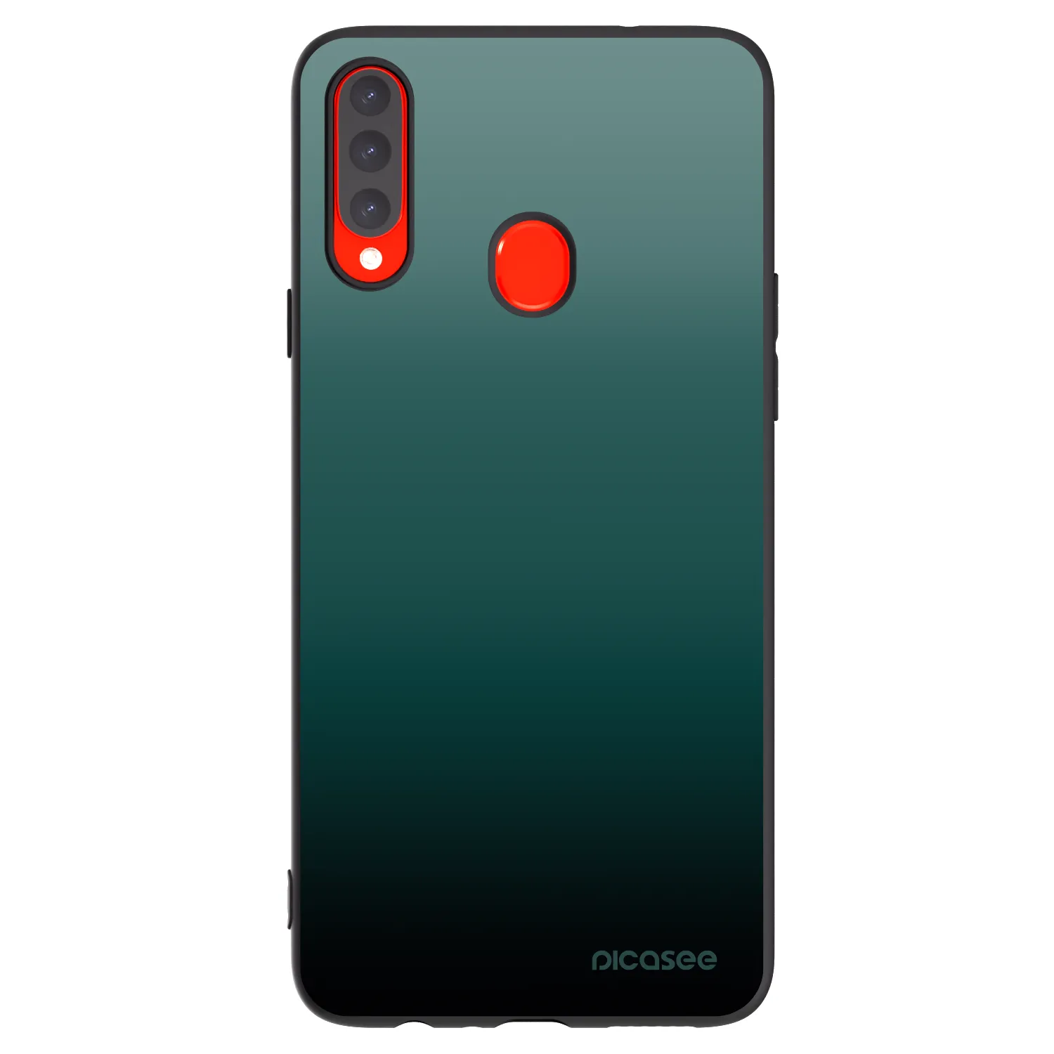 Picasee silikonowe czarne etui na Samsung Galaxy A20s - Verdant Fade