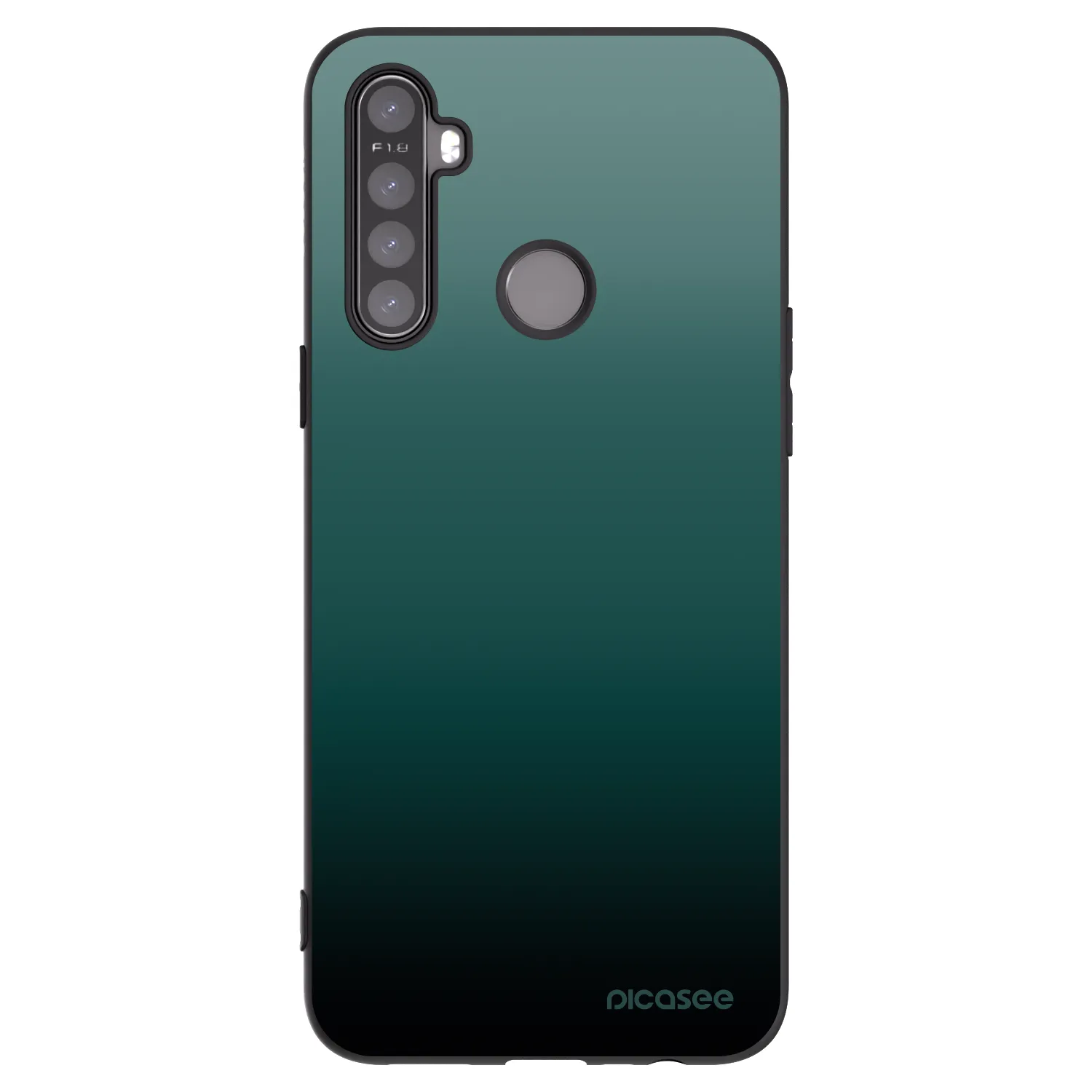 Picasee silikonowe czarne etui na Realme 5 - Verdant Fade