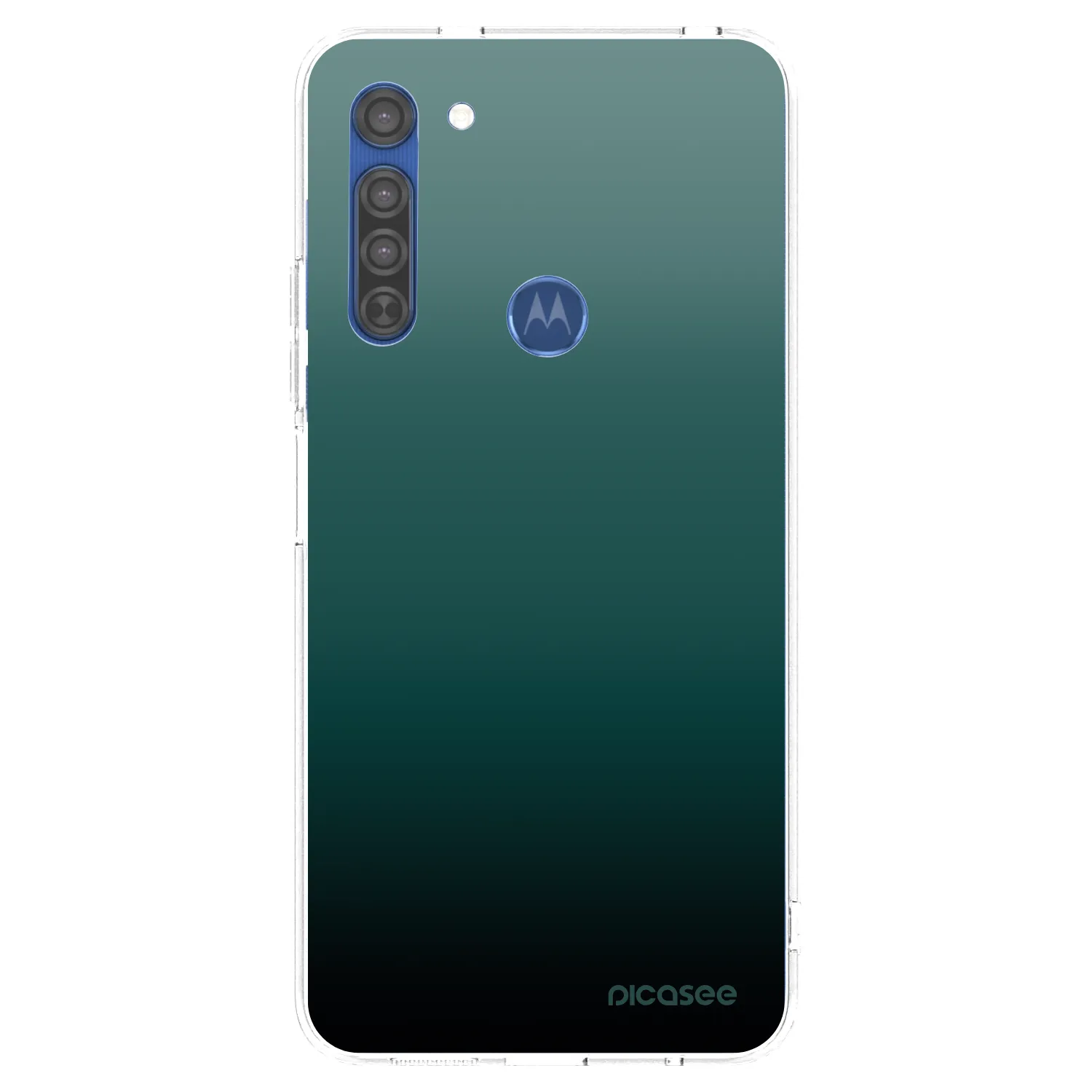 Picasee silikonowe przeźroczyste etui na Motorola Moto G8 - Verdant Fade