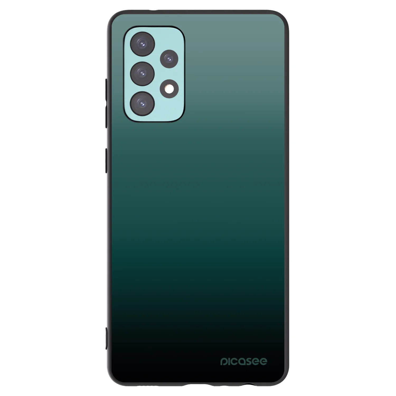 Picasee silikonowe czarne etui na Samsung Galaxy A72 A725F - Verdant Fade