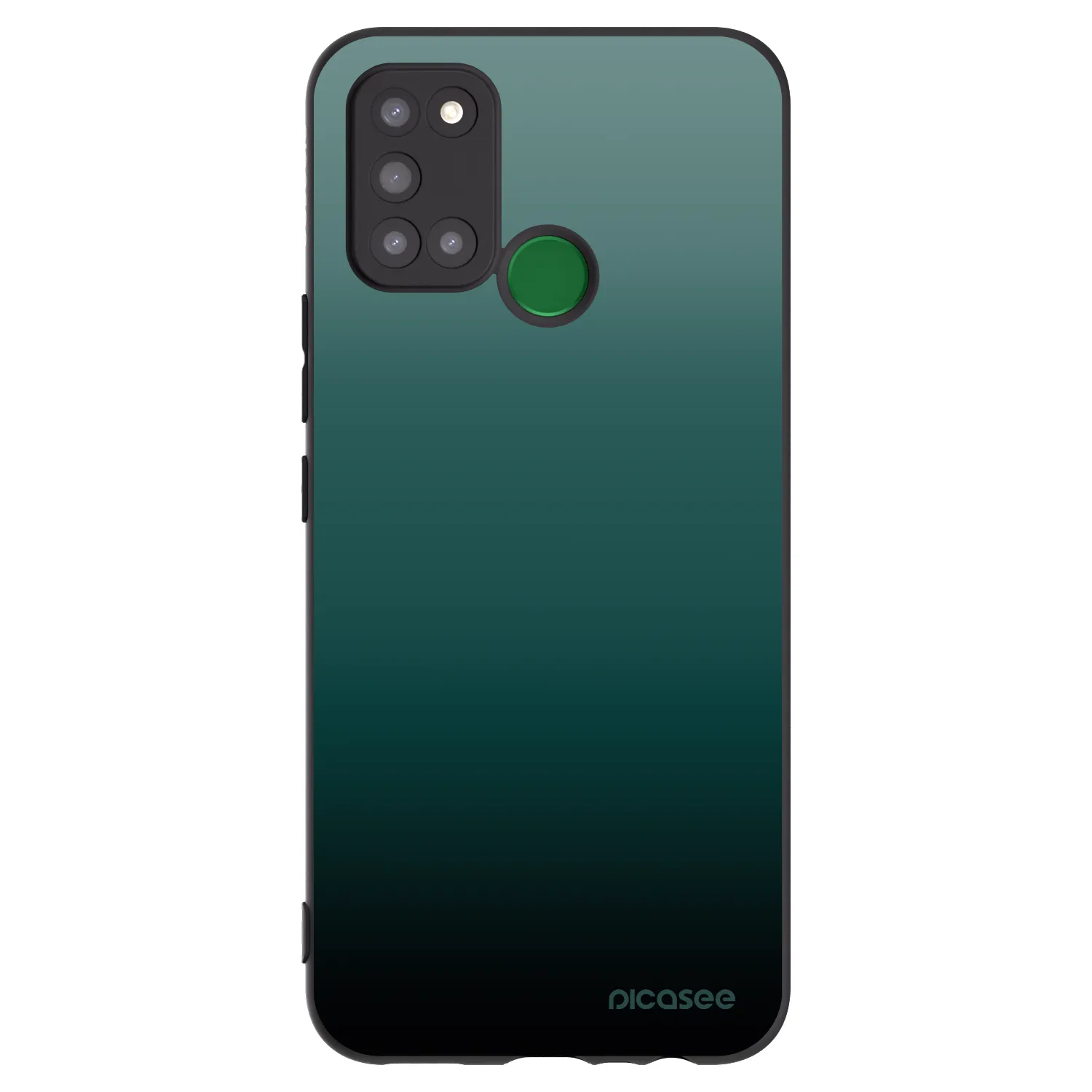 Picasee silikonowe czarne etui na Realme 7i - Verdant Fade