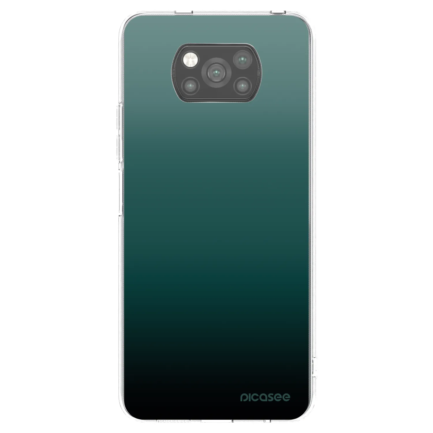 Picasee silikonowe czarne etui na Xiaomi Poco X3 Pro - Verdant Fade