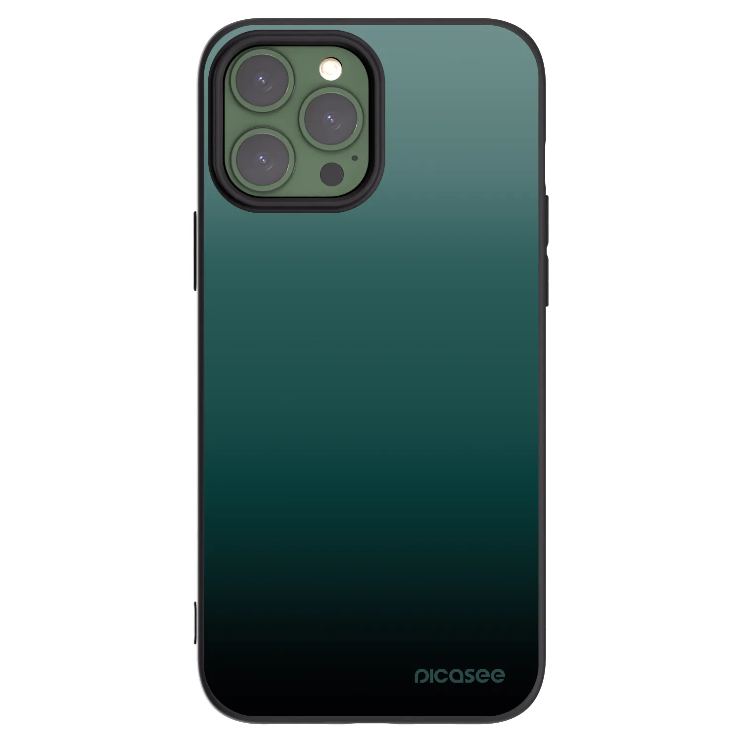 Picasee silikonowe czarne etui na Apple iPhone 13 Pro Max - Verdant Fade