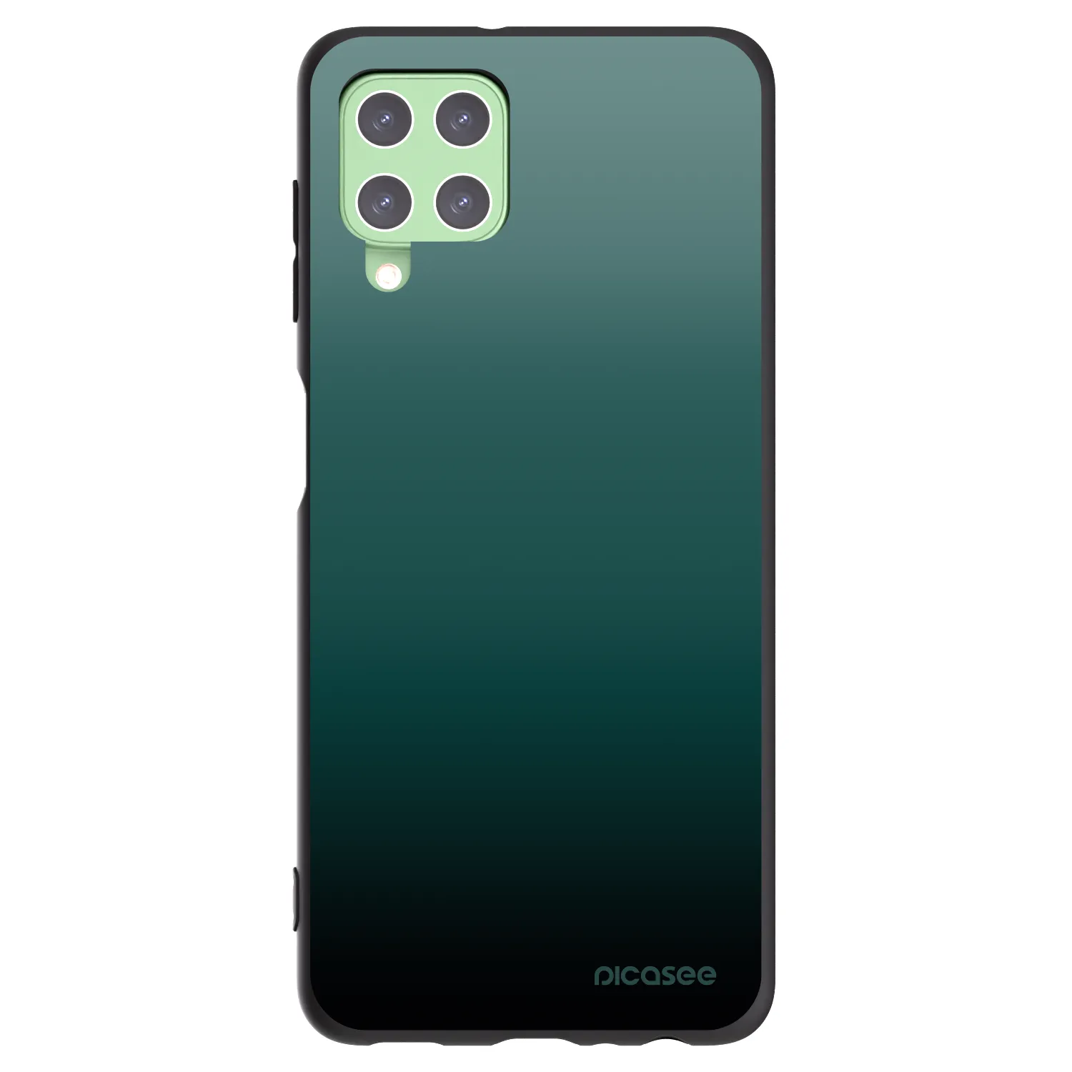 Picasee silikonowe czarne etui na Samsung Galaxy A22 A225F 4G - Verdant Fade