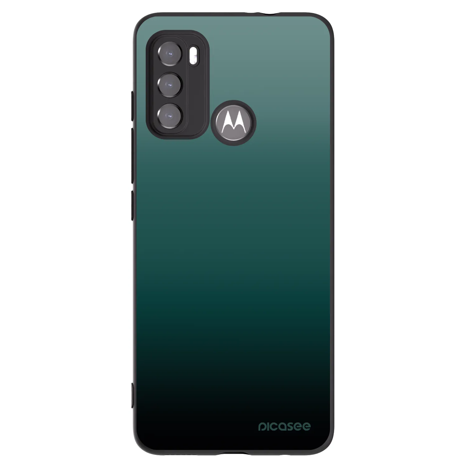 Picasee silikonowe czarne etui na Motorola Moto G60 - Verdant Fade