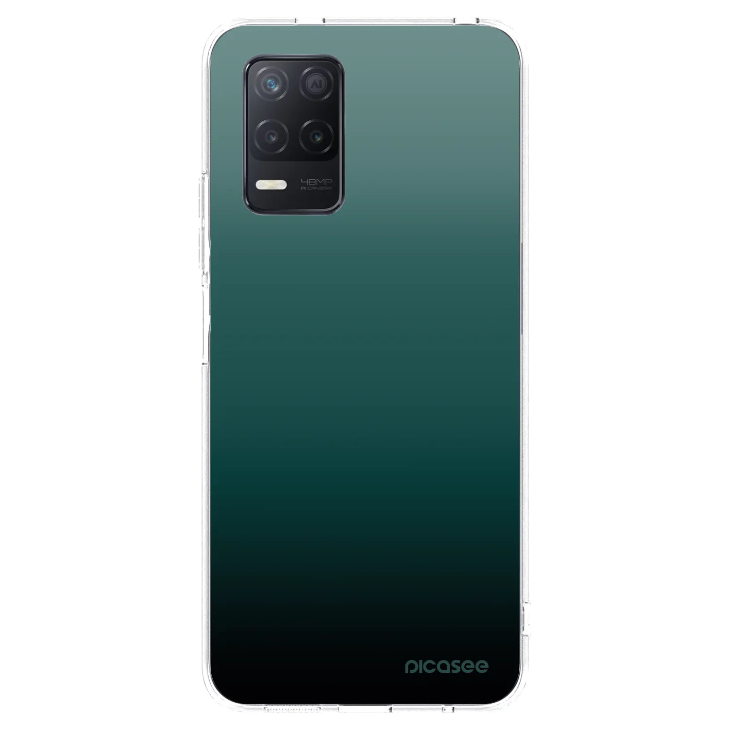 Picasee silikonowe przeźroczyste etui na Realme 8 5G - Verdant Fade