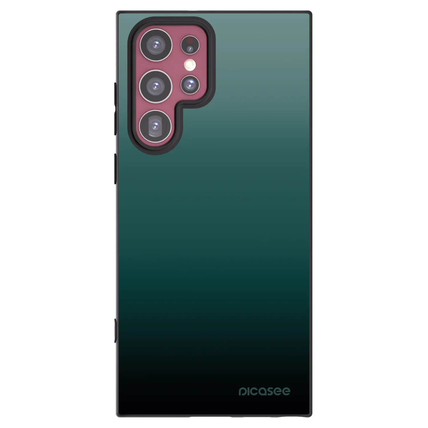 Picasee silikonowe czarne etui na Samsung Galaxy S22 Ultra 5G - Verdant Fade
