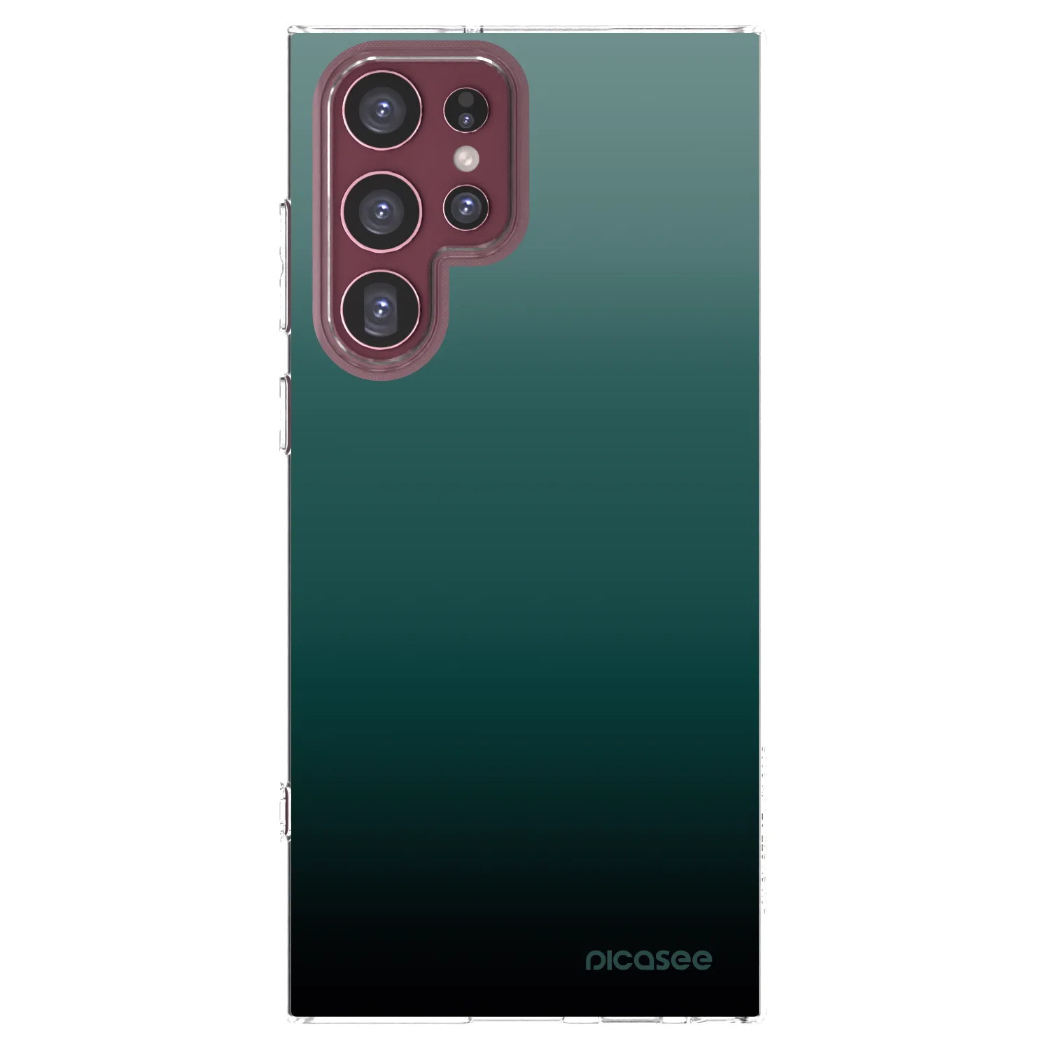 Picasee silikonowe przeźroczyste etui na Samsung Galaxy S22 Ultra 5G - Verdant Fade