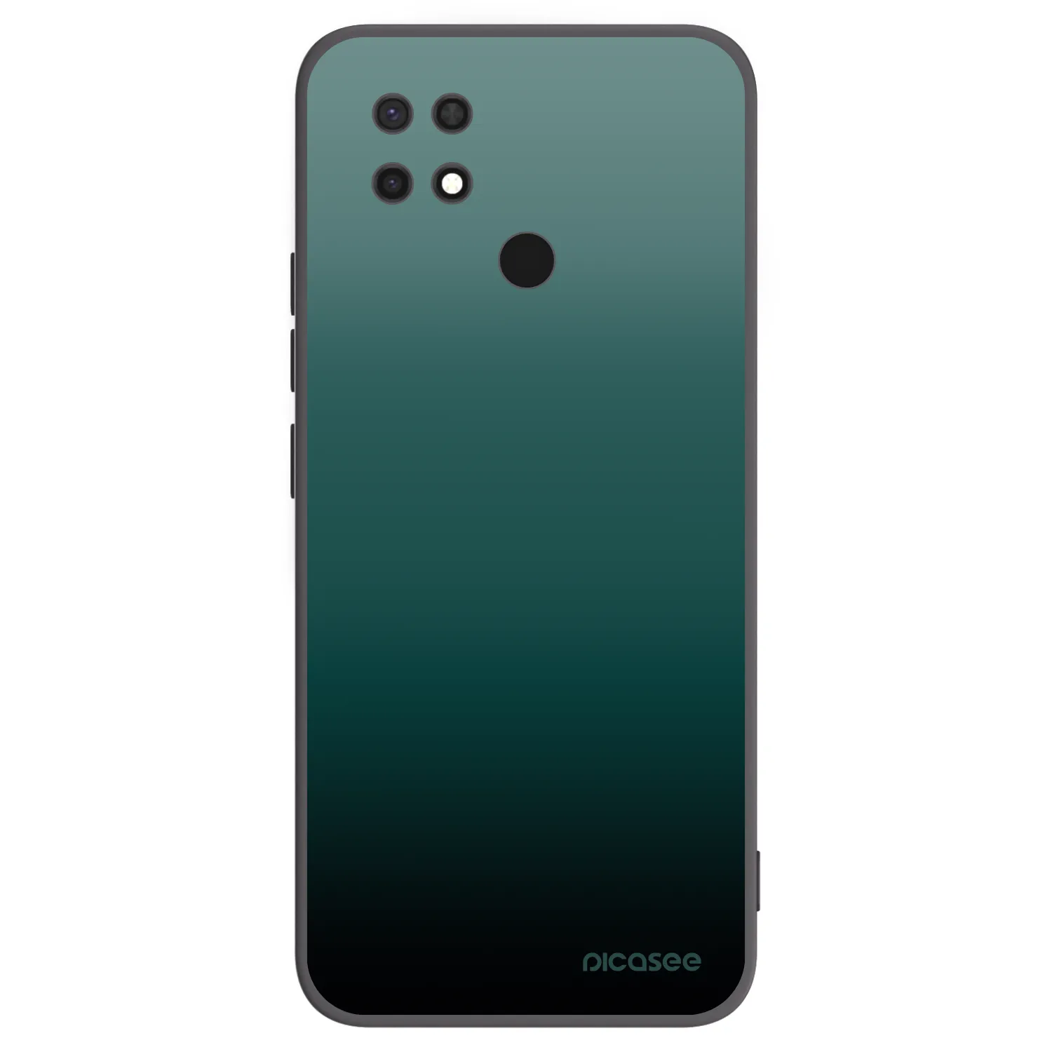 Picasee silikonowe czarne etui na Xiaomi Redmi 10C - Verdant Fade