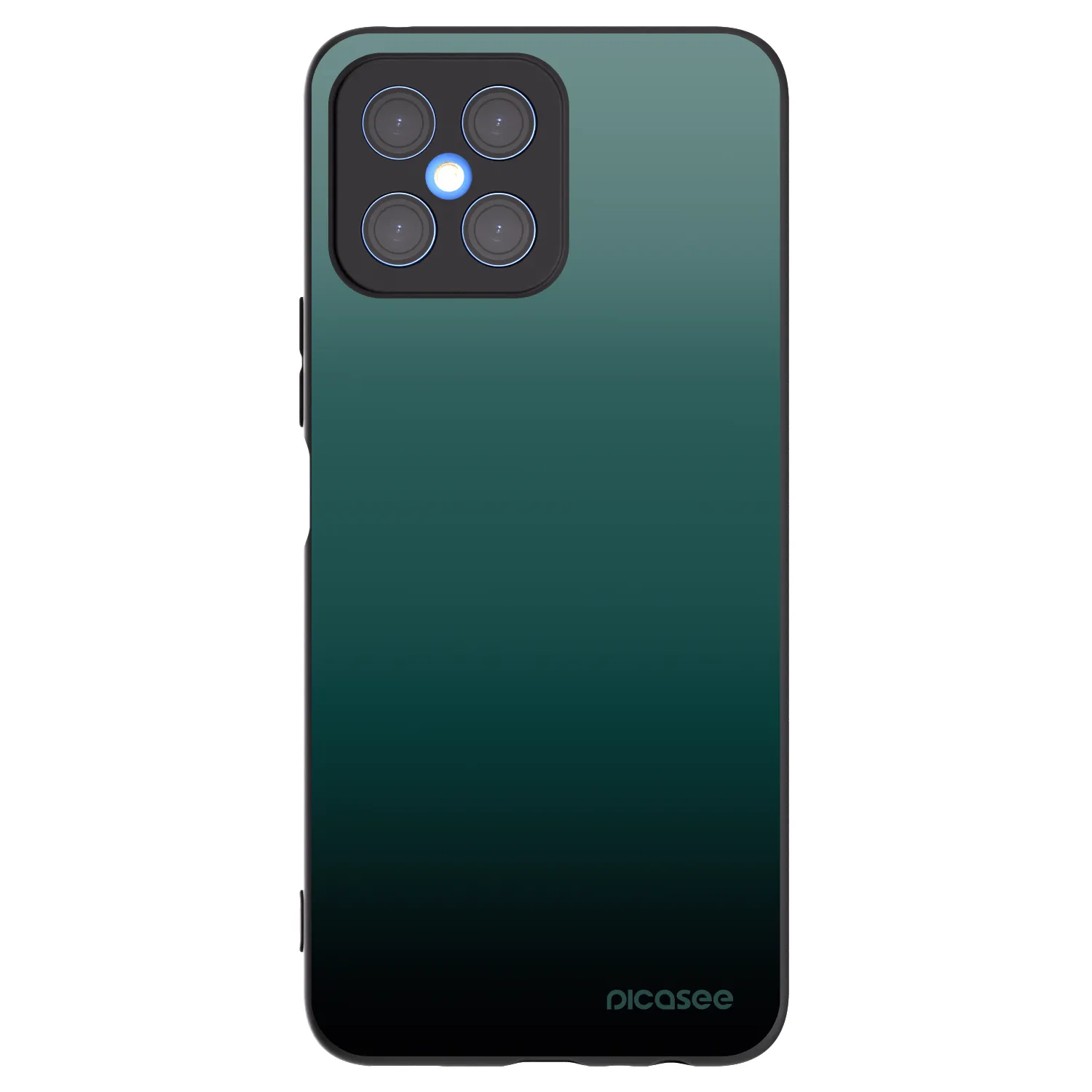 Picasee silikonowe czarne etui na Honor X8 4G - Verdant Fade