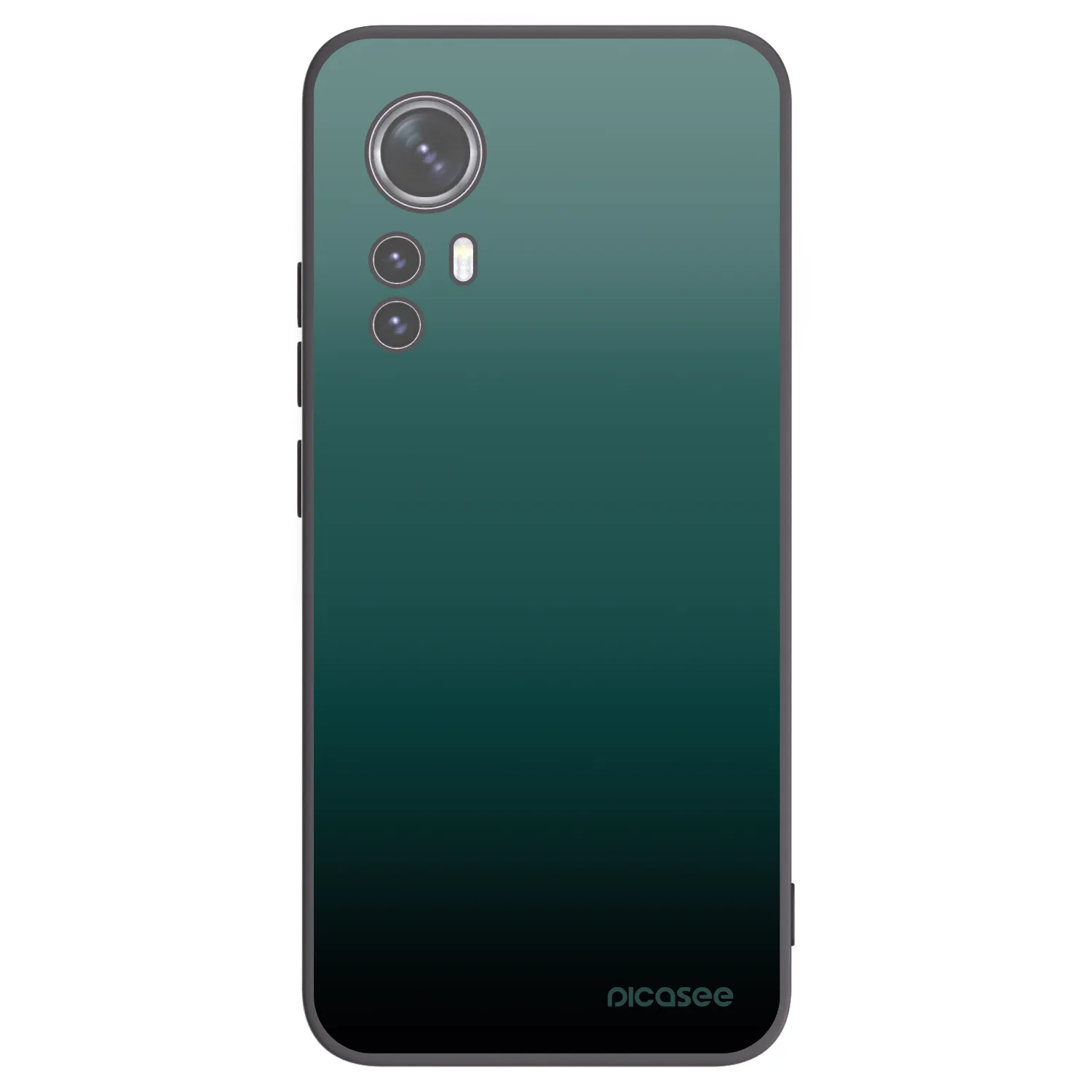 Picasee silikonowe czarne etui na Xiaomi 12X - Verdant Fade