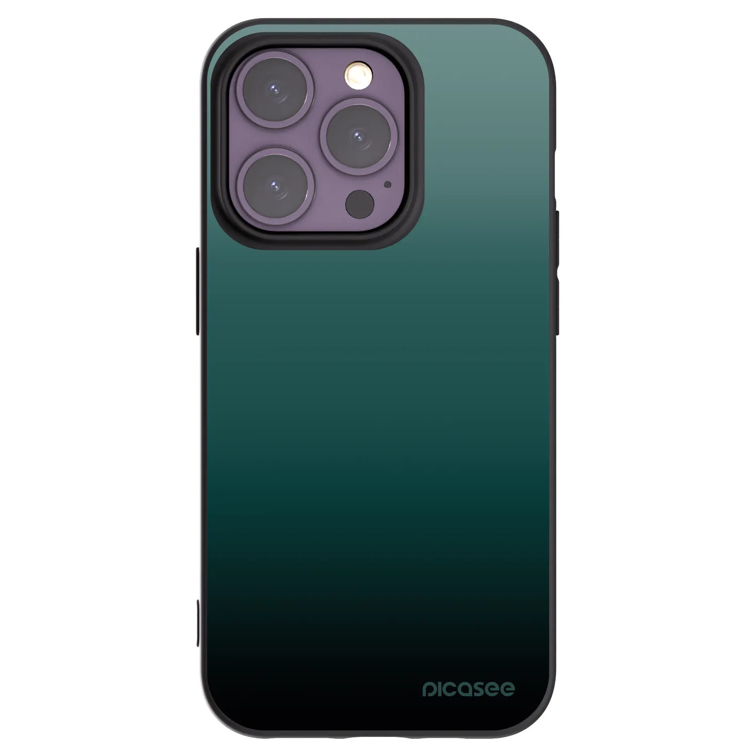 Picasee silikonowe czarne etui na Apple iPhone 14 Pro - Verdant Fade