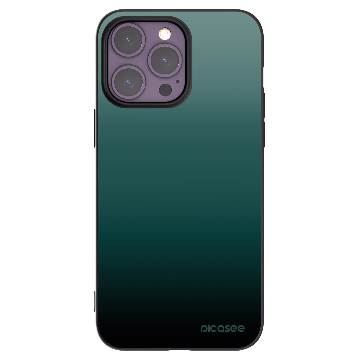 Picasee silikonowe czarne etui na Apple iPhone 14 Pro Max - Verdant Fade
