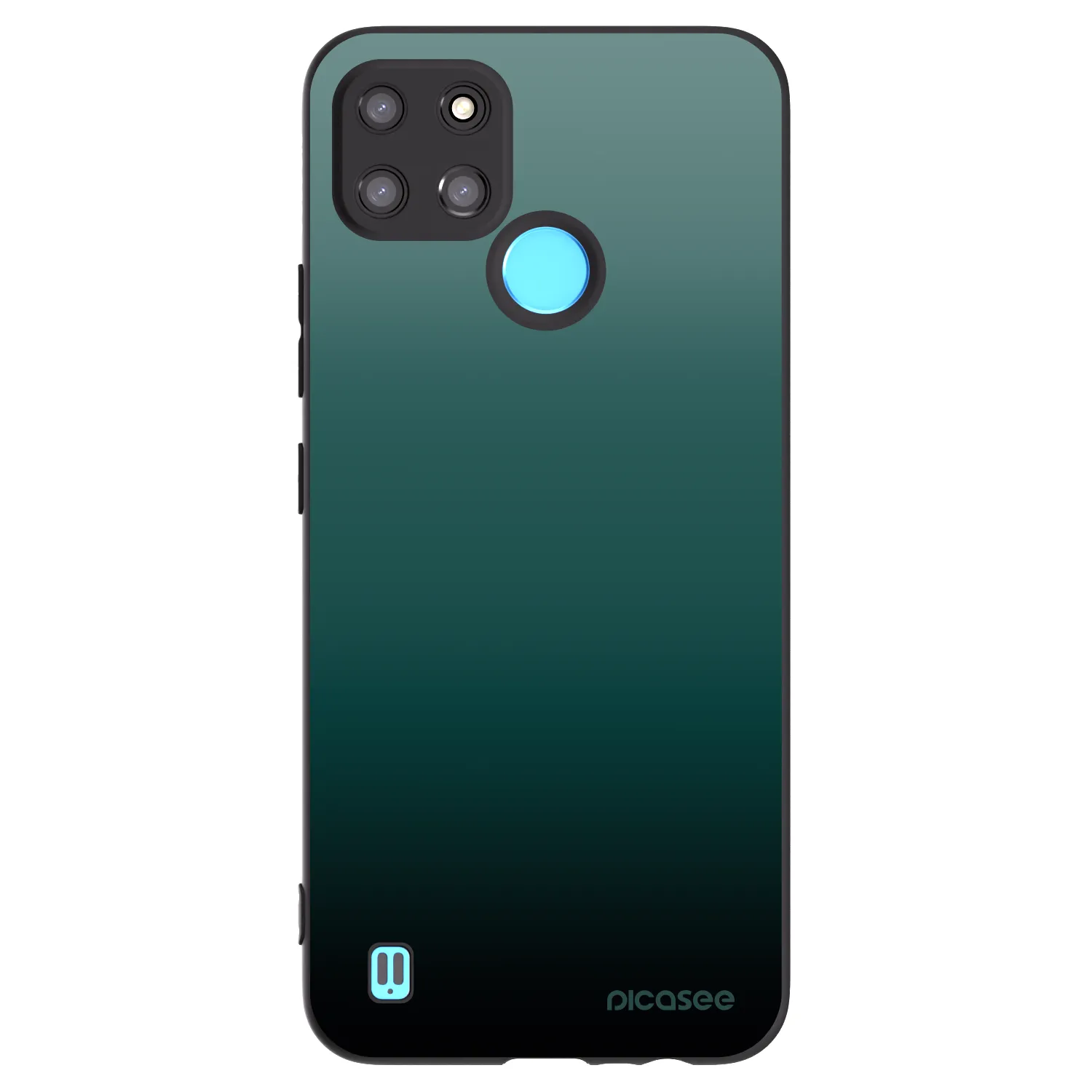 Picasee silikonowe czarne etui na Realme C21Y - Verdant Fade