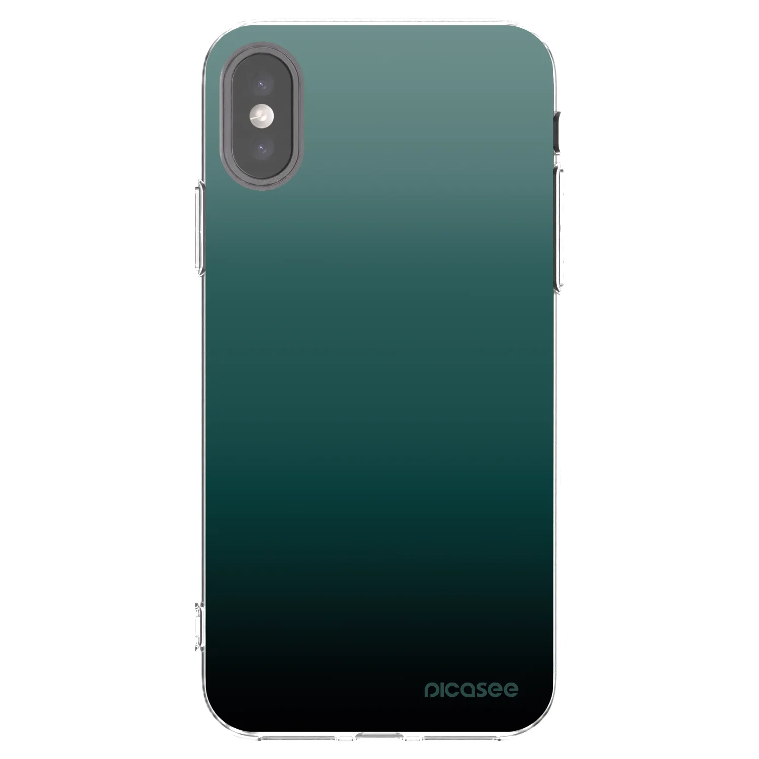 Picasee silikonowe przeźroczyste etui na Apple iPhone X/XS - Verdant Fade