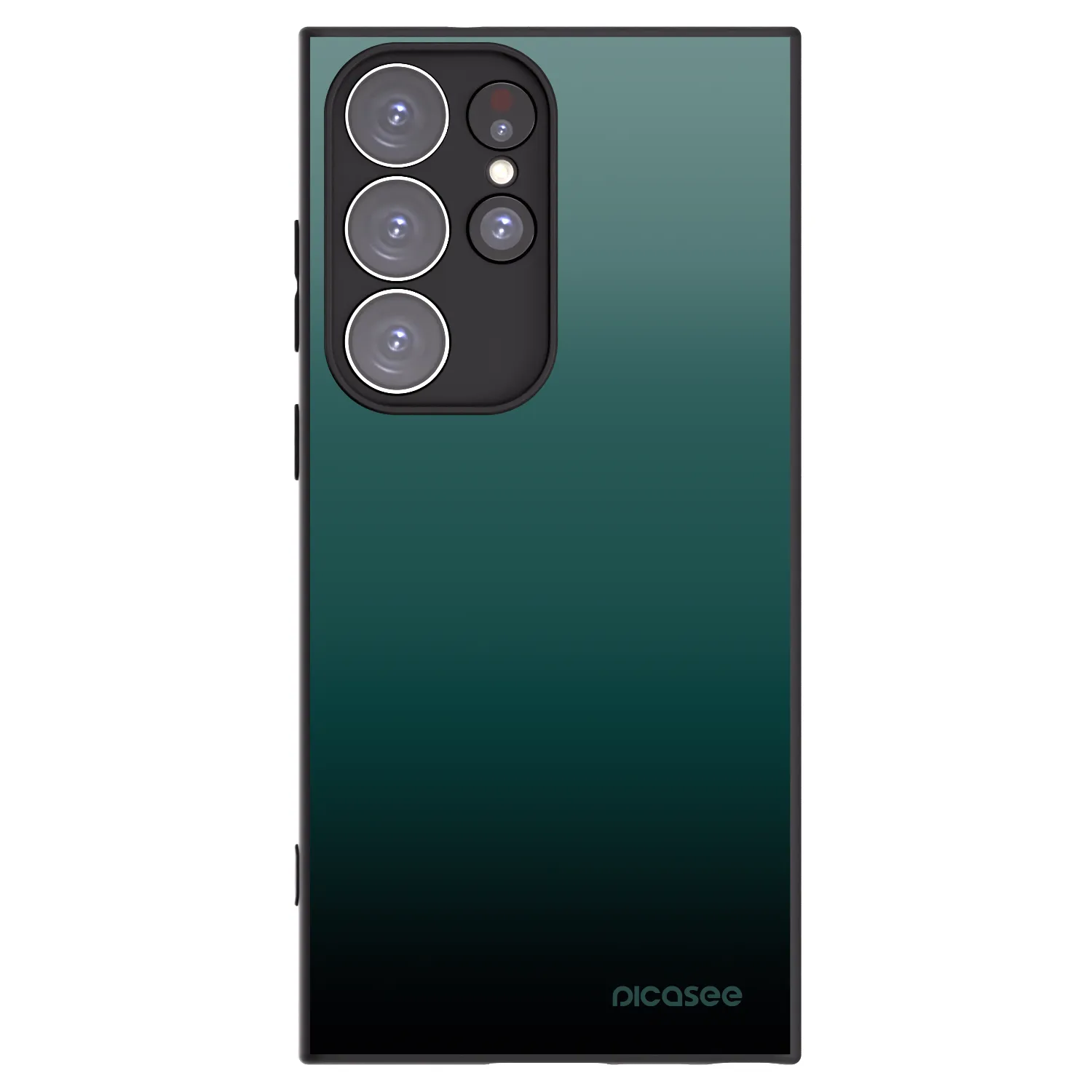 Picasee silikonowe czarne etui na Samsung Galaxy S23 Ultra 5G - Verdant Fade